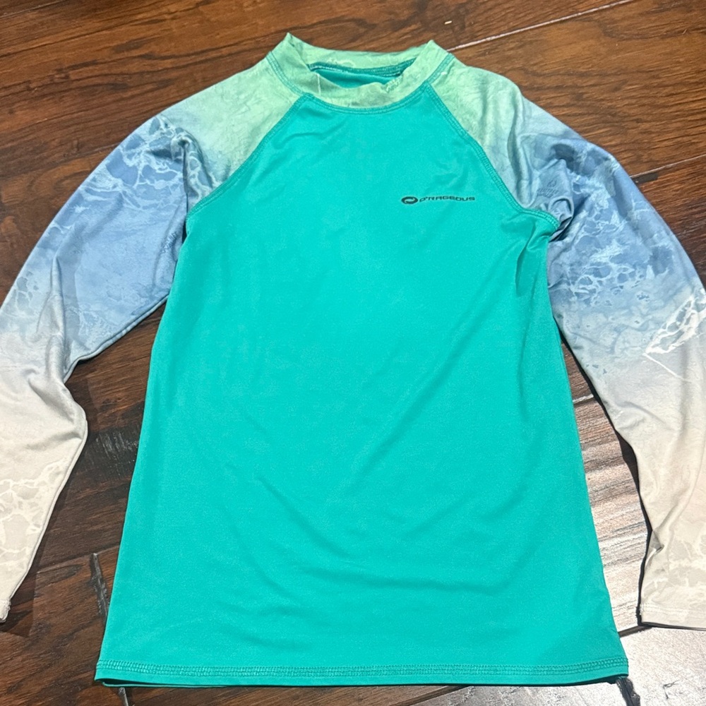 Finis Kids Swim Rashguard - Teal and Blue
